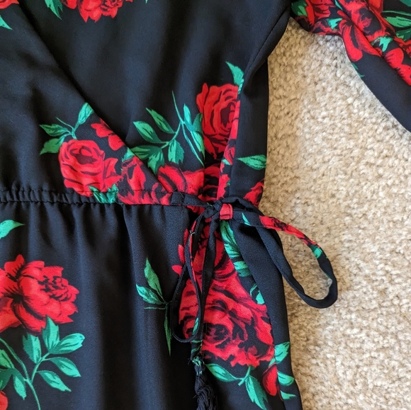 Beautiful Rose Print Dress - Picture 3 of 10